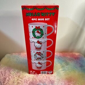 Hello Kitty Red and White Festive 4 piece Mug Collection